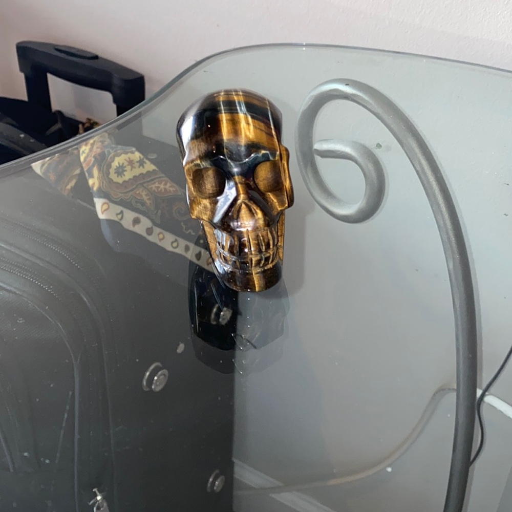 Tiger eye Skull / hand crafted Authentic